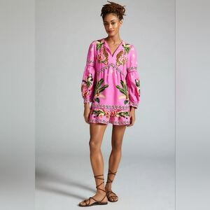 Farm Rio Leopard Forest Mini Dress XS